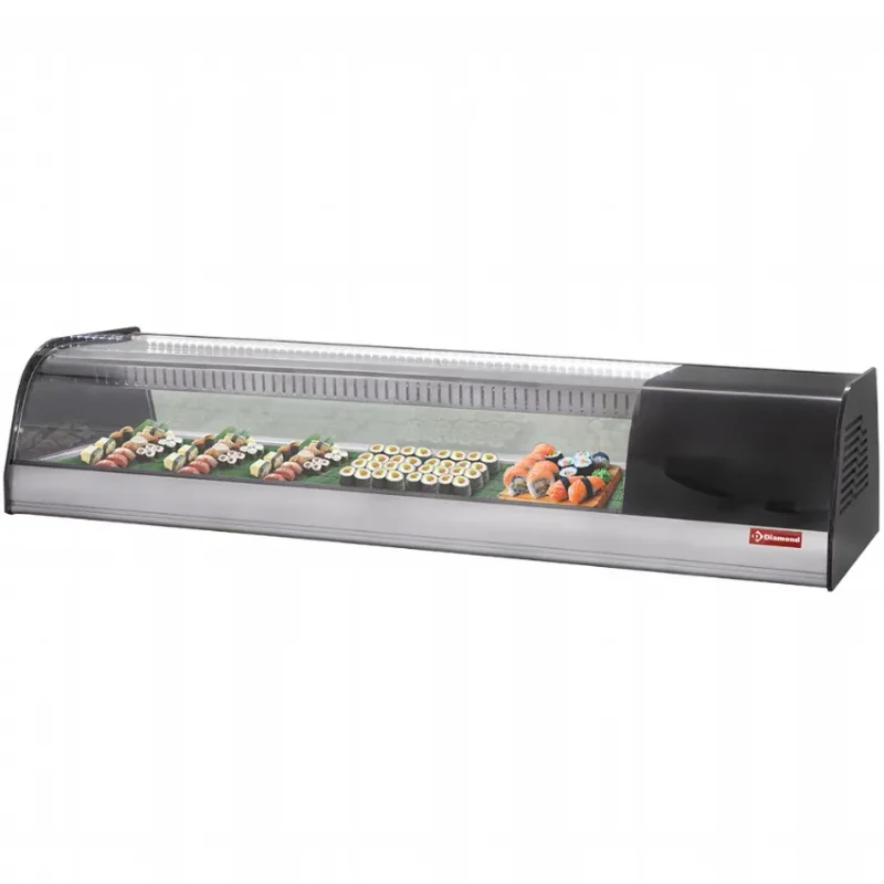 Vitrine réfrigérée pour sushi, double fond perforé (inclus) Vente Directe