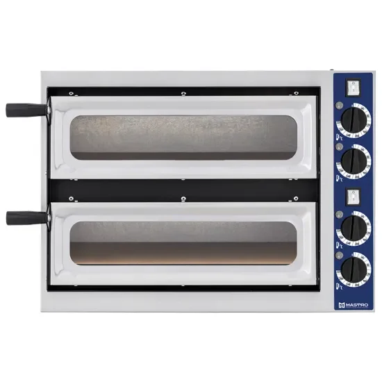 Prix Cassé Four à pizza électrique 2 chambres commandes mécaniques - avec 2 pizzas diamètre 320 mm