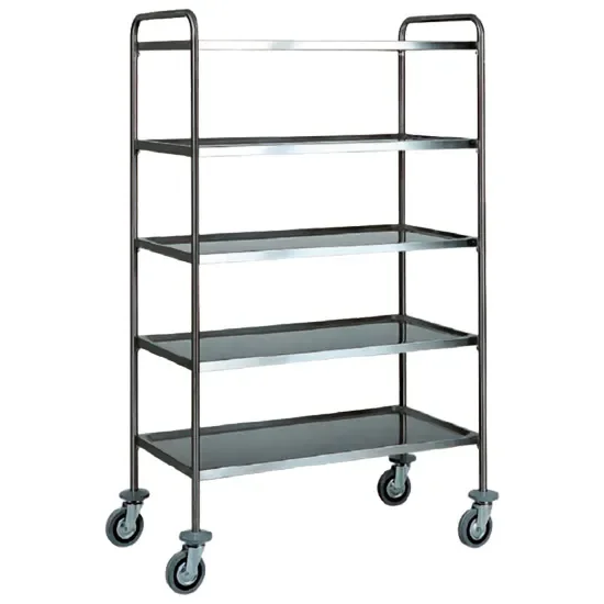 Chariot de service inox 5 niveaux format 900 x 600 x 1700 mm Offre Spéciale