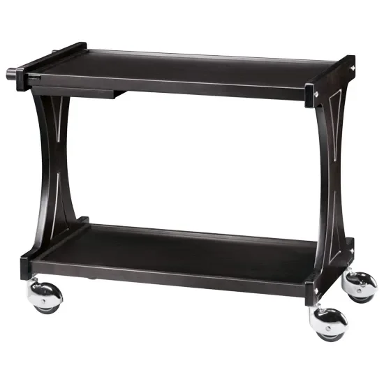 Offre Spéciale Chariot de service bois noir 2 niveaux format 1060 x 550 x 850 mm