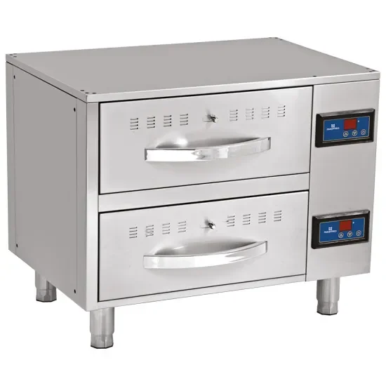 Tiroirs chauffants inox 2 tiroirs gn 1/1 avec puissance 4 kw monophasé Dernière Chance