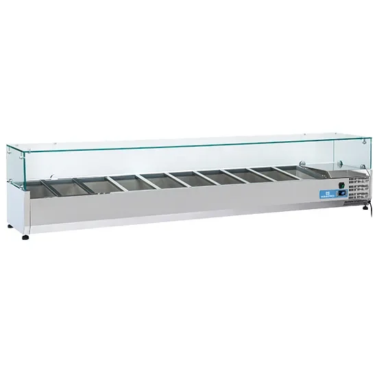 Bon Plan Saladette réfrigérée à poser inox avec 10x gn 1/3 h=150 mm température +2/+8°c