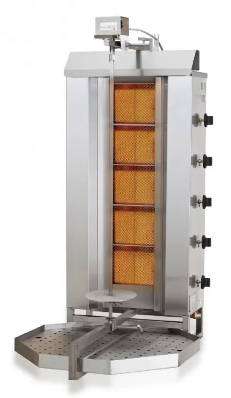 Machine gyros gril de gaz moteur au-dessus 5 zones de chauffage Expédition Rapide