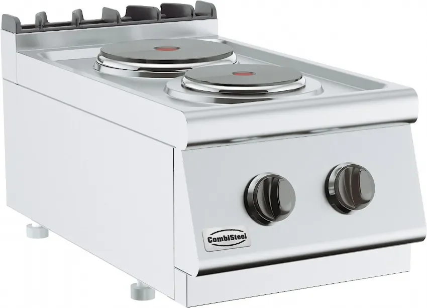 Cuisiniere électrique 2 plaques pro 400x700 Nouveauté