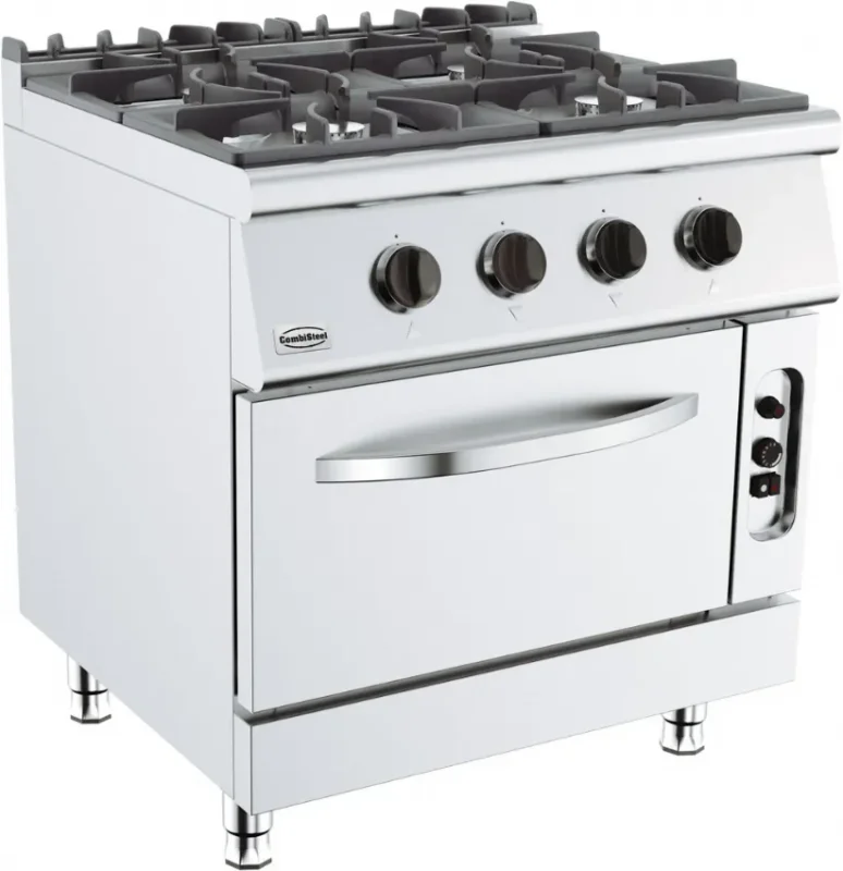 Soldes Cuisiniere a gaz professionnelle 4 bruleurs avec four à gaz 800x700