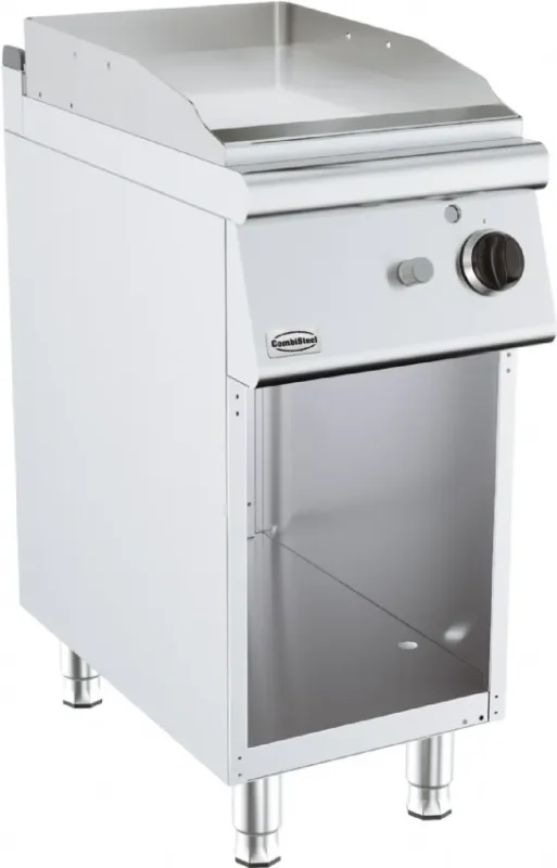 Plaques à snacker pro a gaz chrome lisse sur coffre 400x700 Prix Réduit