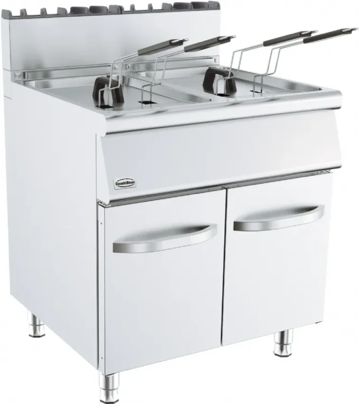 Friteuse professionnelle sur coffre a gaz. 2x15l Nouvelle Collection