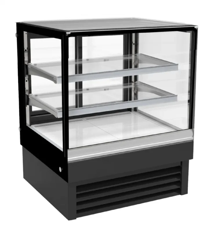 Vitrine réfrigérée d'exposition vitre droite noir de 270l longueur 900 Acheter En Ligne