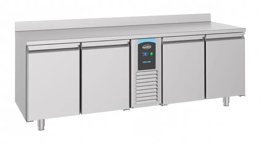 Table réfrigérée bord relevé 4 portes mono block Quantité Limitée