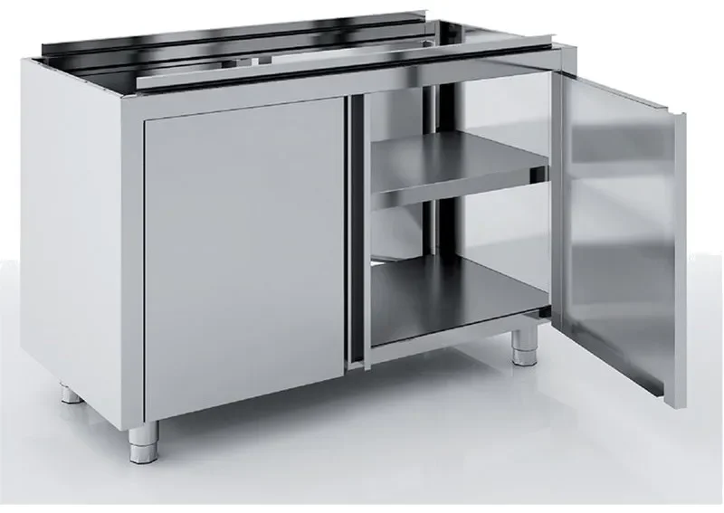 Offre Du Jour Meuble neutre traversant avec portes battantes 3+3 sans dessus 1800x700x850
