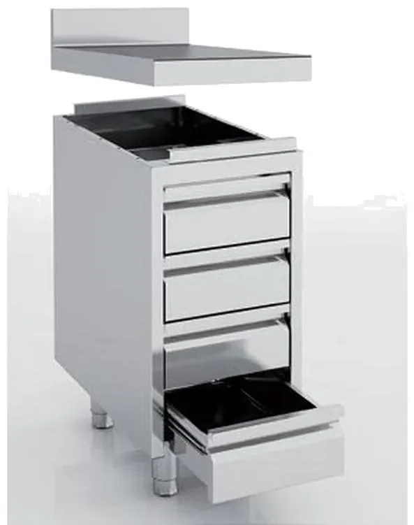 Prix Promo Meuble neutre 4 tiroirs 400x700x850 avec dosseret