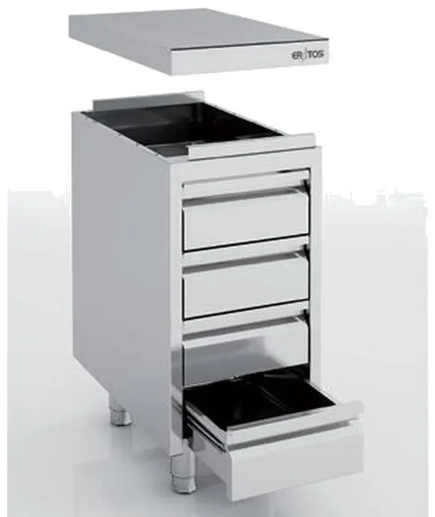 Livraison Gratuite Meuble neutre 4 tiroirs 400x700x850 sans dosseret