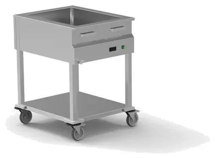Chariot bain-marie à eau 2 bacs gn 1/1-150 Bon Marché