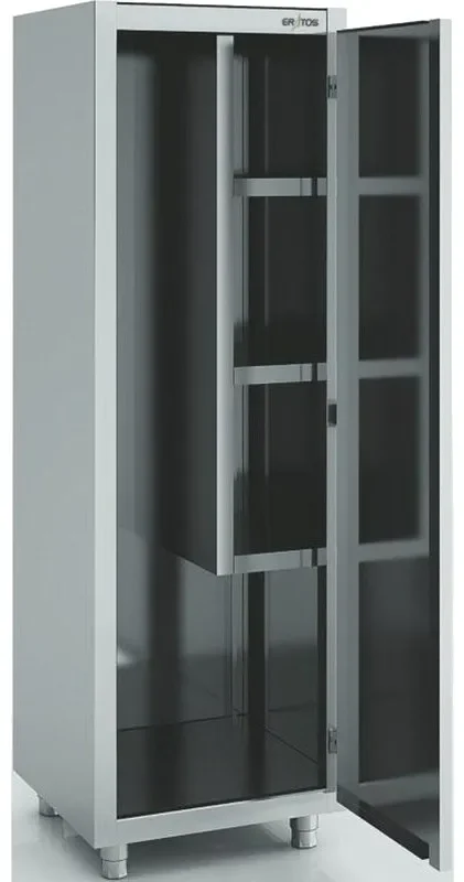 Quantité Limitée Armoire d'entretien et balais en inox 1 porte battante