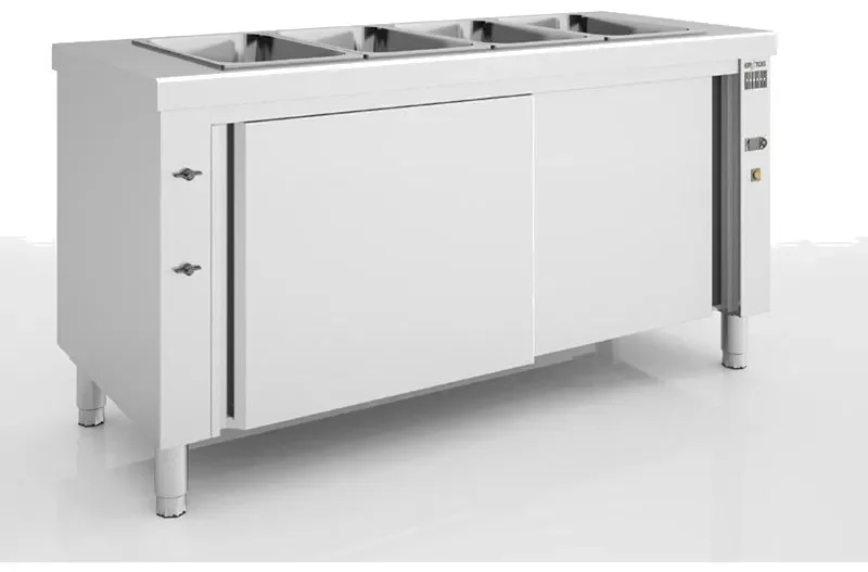 Meuble bain-marie sec 4 gn 1/1-150 avec réserve neutre Super Prix