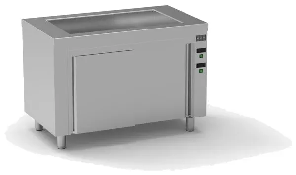 Usine Directe Meuble bain-marie sec 3 gn 1/1-150 avec réserve chaude