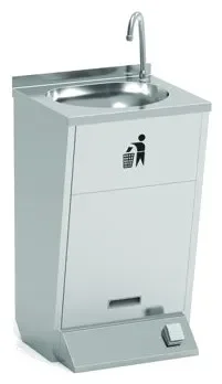 Achat Immédiat Lave-mains inox sur pied avec pédale électrique