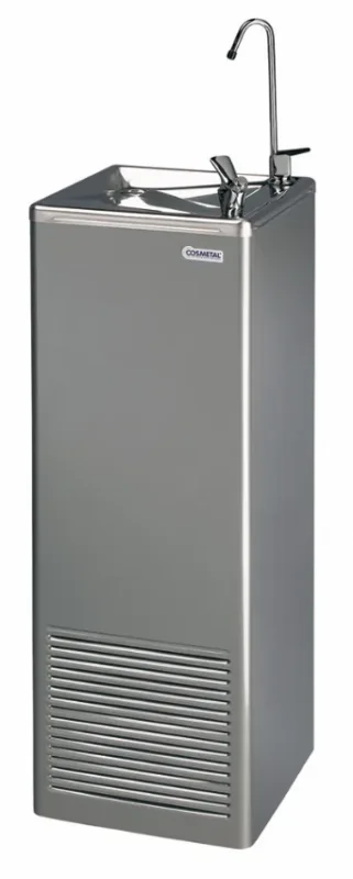 Fontaine d'eau réfrigérée professionnelle sur sol grise 55 l/h 2 sorties Commander Vite