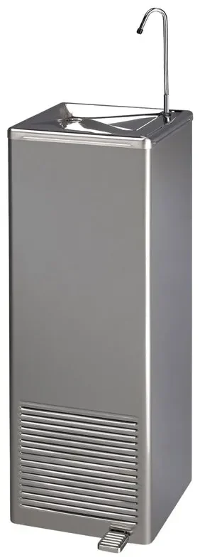Fontaine d'eau réfrigérée professionnelle sur sol inox avec pédale 30 l/h 1 sortie Paiement Sécurisé