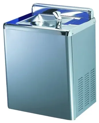 Fontaine d'eau réfrigérée professionnelle murale carrosserie grise 30 l/h 1 sortie Paiement Sécurisé