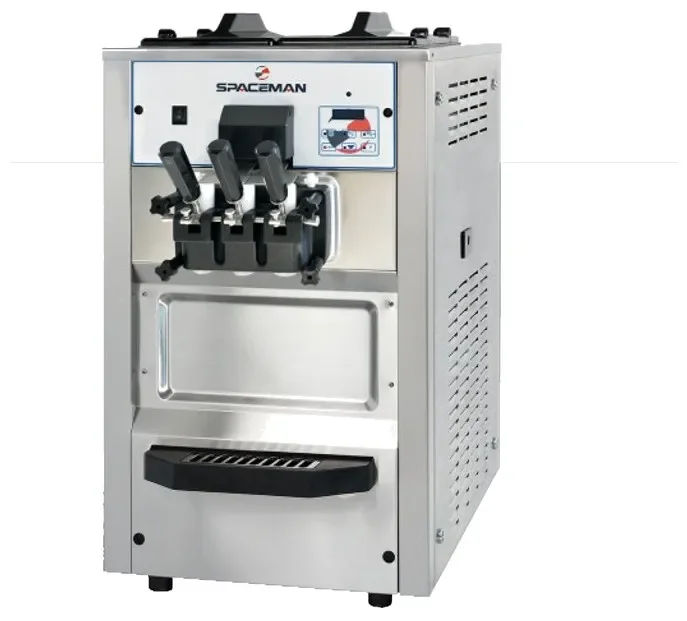Offre Limitée Machine à glace soft et frozen yogurt professionnel par gravité sur comptoir 2 cuves 12 l
