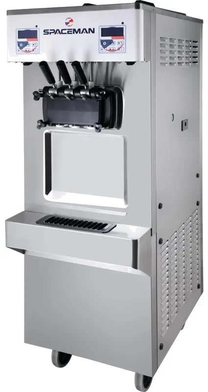 Commander Vite Machine à glace soft et frozen yogurt professionnel par pompe vertical à roulettes 2x12 l auto-past.