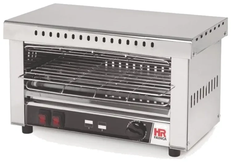 Dernier Modèle Toaster professionnel simple en acier inox avec tubes quartz infrarouge et minuterie 2400w