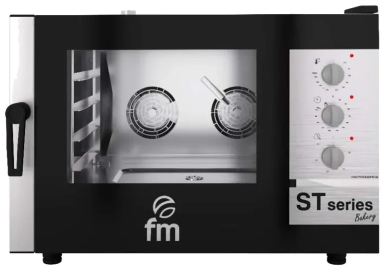 Remise Four mixte professionnel à injection de vapeur 4 niveaux gn1/1 commandes électromécaniques