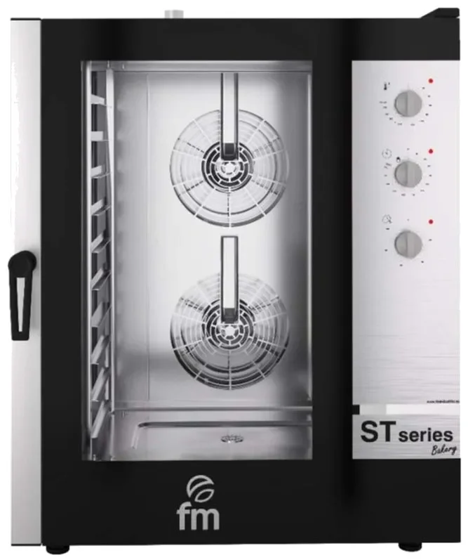 Dernière Chance Four mixte à gaz professionnel à injection de vapeur 10 niveaux gn1/1 commandes électromécaniques