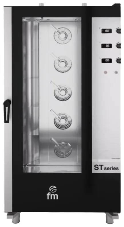 Offre Limitée Four mixte triphasé professionnel à injection de vapeur 16 niv 600x400 commandes électromécaniques