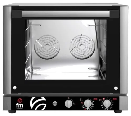 Four à air pulsé professionnel monophasé avec humidificateur 4x(480x340) commandes électromécaniques Nouveauté