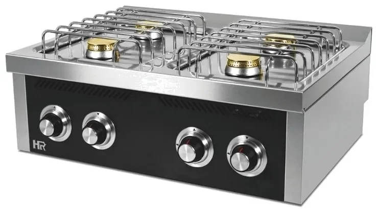 Fourneau à gaz professionnel "basic" 4 feux vifs profondeur 600 mm à poser Dernier Modèle
