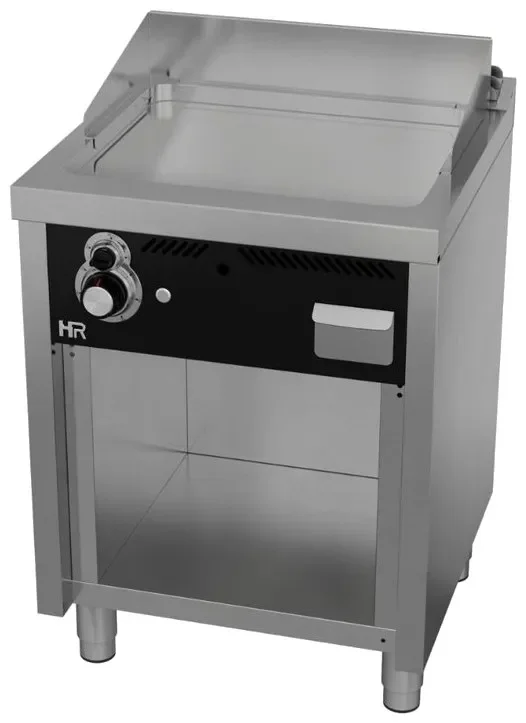 Solde Plancha fry-top professionnelle à gaz sur placard ouvert 600x600x945 mm plaque chromée