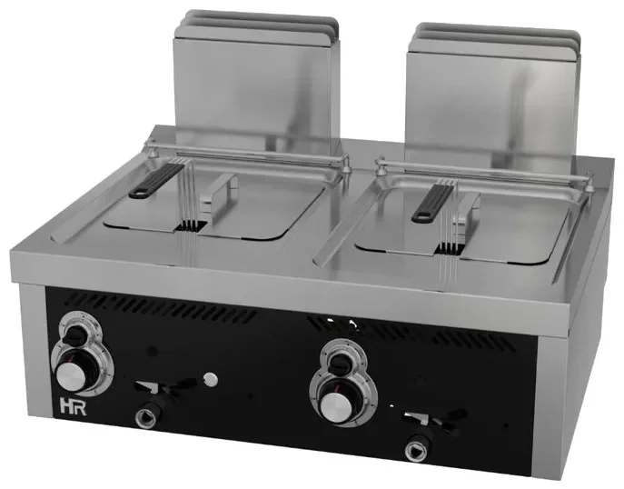 Friteuse à gaz professionnelle à poser 8+8 l profondeur 600 Offre Limitée