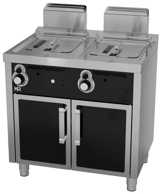 Jusqu’à Épuisement Des Stocks Friteuse à gaz professionnelle sur placard avec porte 8+8 l profondeur 600