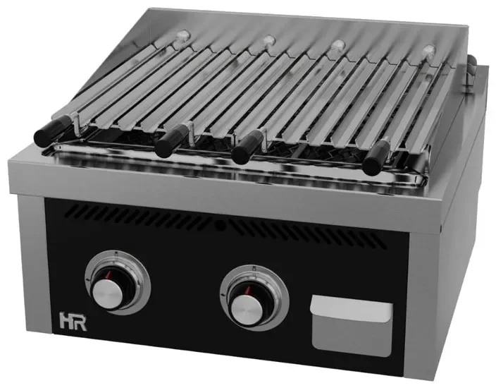 Barbecue à gaz professionnel à poser 600x600x410 mm grille avec profil en v Retour Gratuit