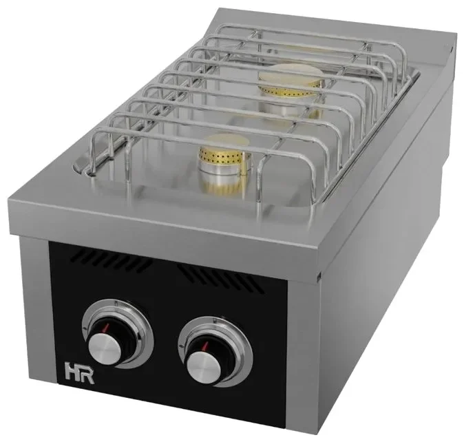 Livraison Gratuite Fourneau à gaz professionnel gamme basic 2 feux vifs à poser profondeur 750 mm