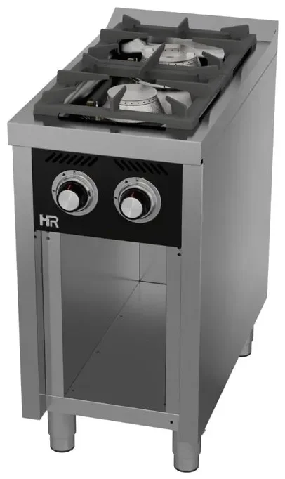 Commande En Gros Fourneau à gaz professionnel gamme classique 2 feux vifs sur placard ouvert profondeur 750 mm