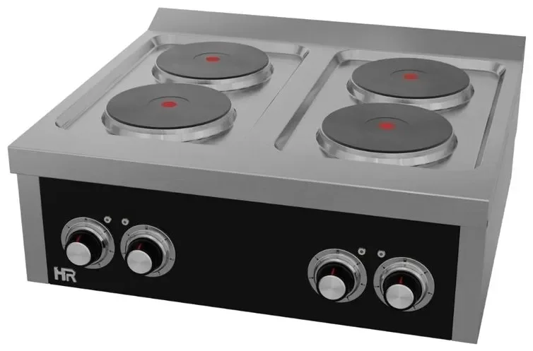 Fourneau électrique professionnel à poser 4 plaques profondeur 750 mm Retour Gratuit