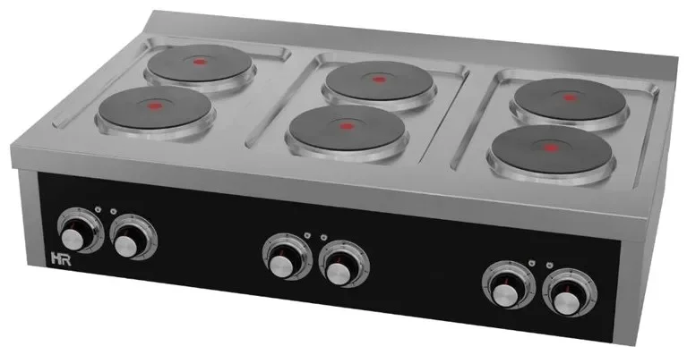 Fourneau électrique professionnel à poser 6 plaques profondeur 750 mm Expédition Rapide