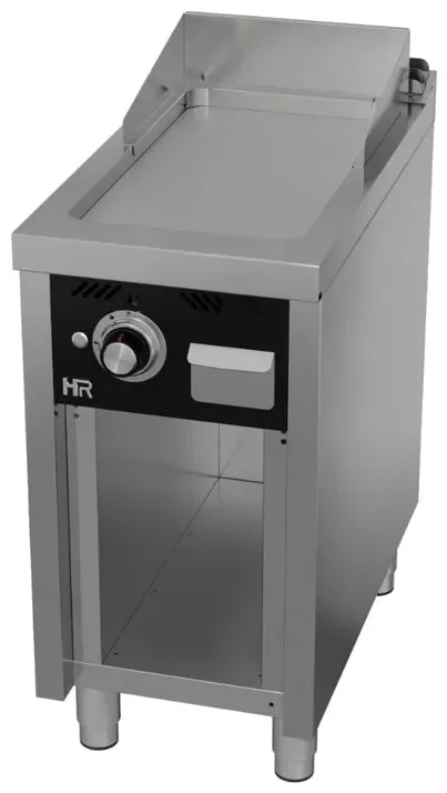 Soldes Plancha à gaz fry-top professionnelle sur placard ouvert 400x750x945mm plaque acier rectifié