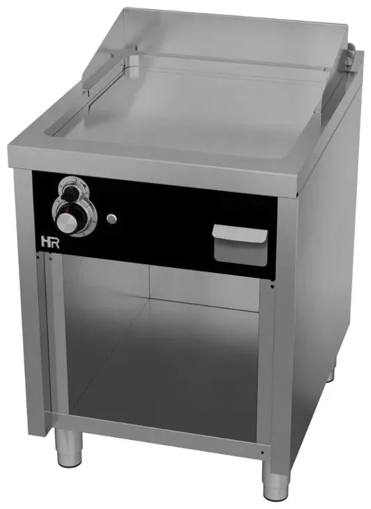 Plancha à gaz fry-top professionnelle sur placard ouvert 600x750x945mm plaque chromée Prix Cassé