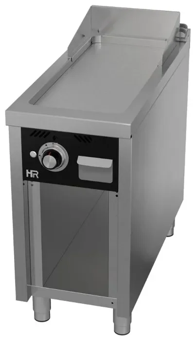 Plancha à gaz fry-top professionnelle sur placard ouvert 400x930x945mm plaque acier rectifié Soldes