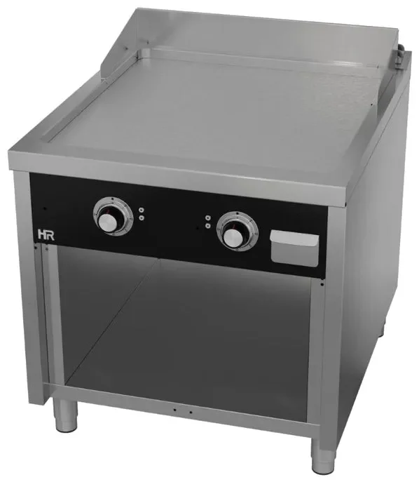 Vente Directe Plancha électrique fry-top professionnelle sur placard ouvert 800x930x945mm plaque acier rectifié