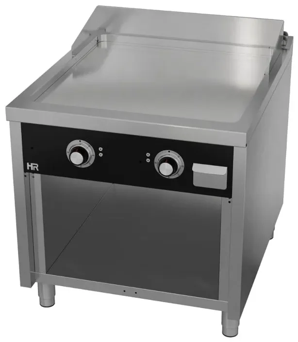 Plancha électrique fry-top professionnelle sur placard ouvert 800x930x945mm plaque chromée Soldes