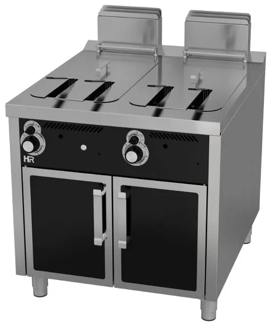 Friteuse à gaz professionnelle sur placard avec porte 20+20 litres profondeur 930 mm Bon Plan