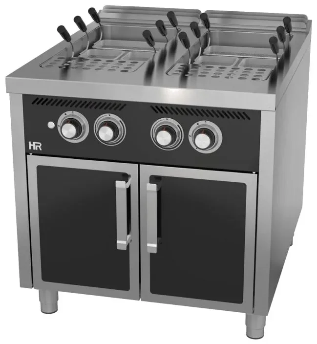 Prix Promo Cuiseur à pâtes à gaz professionnel sur placard 40+40 litres profondeur 930 mm