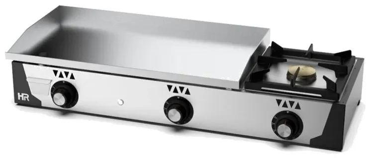Plancha à gaz professionnelle plaque 15mm revêtement chrome 12 800-3300w Meilleure Vente