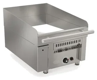 Plaque au chrome à gaz professionnelle avec dosseret intégré 1 zone 350x500 Livraison Express