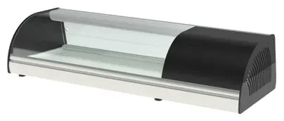 Vente Flash Vitrine à tapas professionnelle à poser avec fond plat - 1050x410x255
